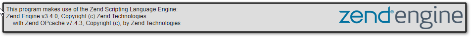 zendengine logo and version details in phpinfo page