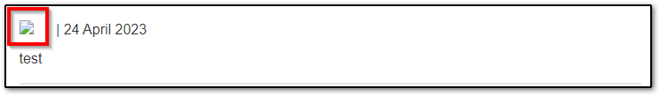 Broken image icon is shown instead of person name in comments section