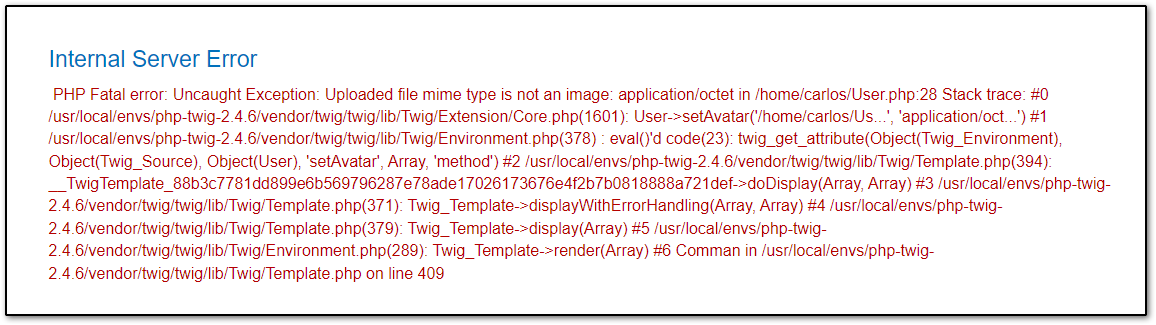 Internal server error, PHP fatal error: uploaded file mime type is not an image
